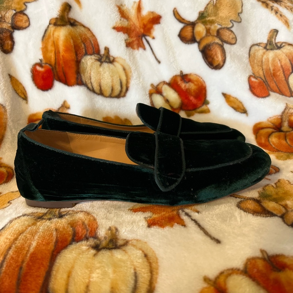 J.Crew velvet loafers, size 6